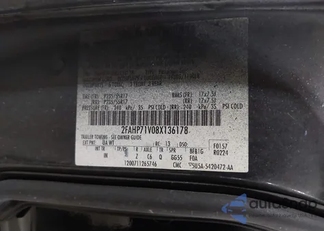 2008 Ford Crown Victoria Police/Police Interceptor из США, поврежденный, VIN 2FAHP71V08X136178